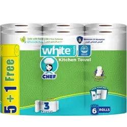 مناديل مطبخ وايت 6 بكرة